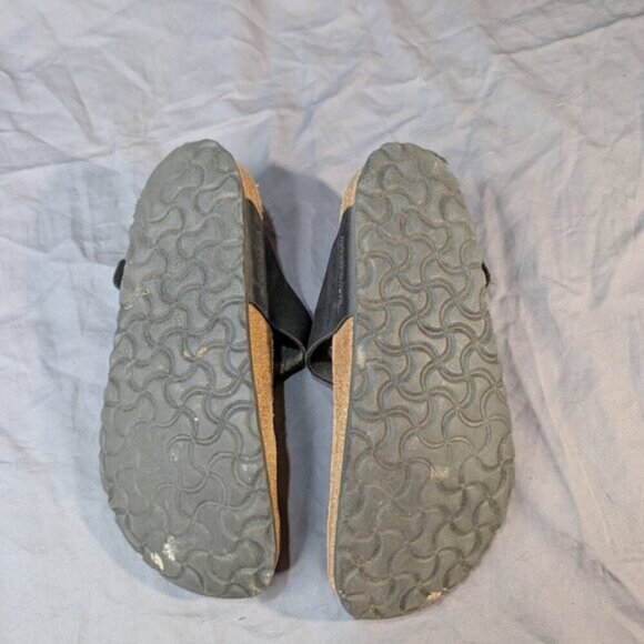 Birkenstock Guzeh Black Leather Footbed Sandals Size 38 - Picture 4 of 4